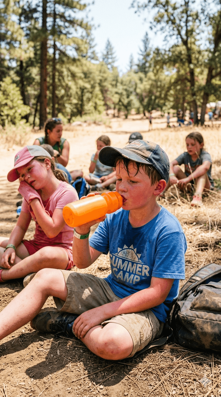 Sun Exposure, Heat, and Dehydration during Summer Camp