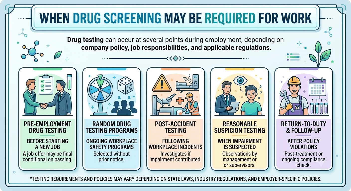 When Drug Screening May Be Required for Work